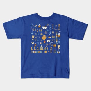 hygge bird and cat Kids T-Shirt